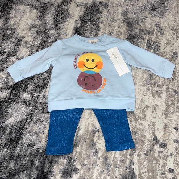 Peek Other - PEEK sz 3-6M Change your point of view shirt/pants set NWT
